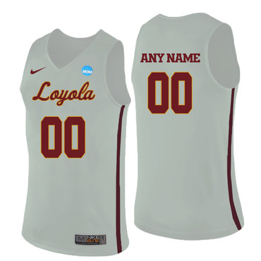Loyola (Chi) Ramblers White Men's Customized College Basketball Jersey Loyola (Chi) Ramblers White Men's Customized College Basketball Jersey