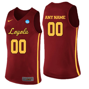 Loyola (Chi) Ramblers Red Men's Customized College Basketball Jersey Loyola (Chi) Ramblers Red Men's Customized College Basketball Jersey