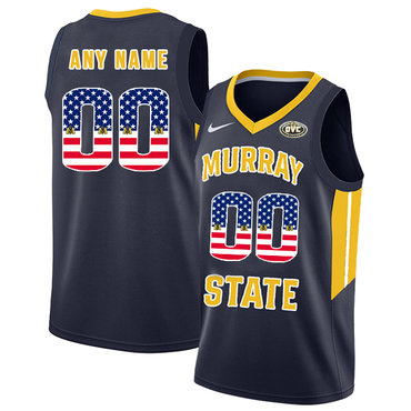 Murray State Racers Customized Navy USA Flag College Basketball Jersey Murray State Racers Customized Navy USA Flag College Basketball Jersey
