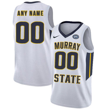 Murray State Racers Customized White College Basketball Jersey Murray State Racers Customized White College Basketball Jersey