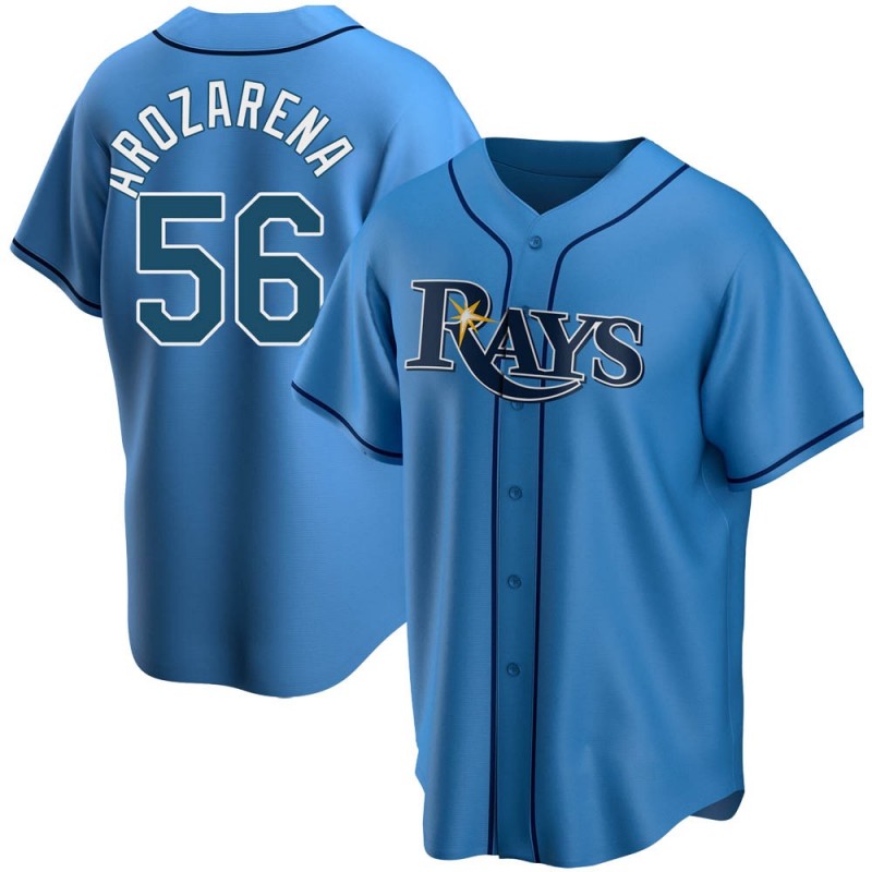 Men's Tampa Bay Rays Replica #56 Randy Arozarena Light Blue Alternate Nike Jersey