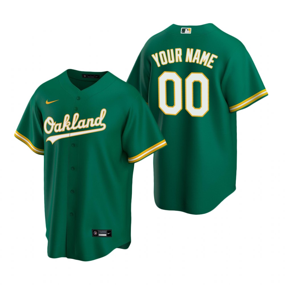 Men's Oakland Athletics Custom Nike Green Stitched MLB Cool Base Jersey Men's Oakland Athletics Custom Nike Green Stitched MLB Cool Base Jersey