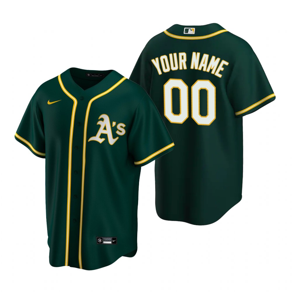 Men's Oakland Athletics Custom Nike Green 2020 Stitched MLB Cool Base Jersey Men's Oakland Athletics Custom Nike Green 2020 Stitched MLB Cool Base Jersey