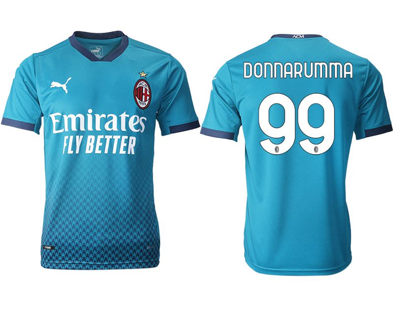 Men 2020-2021 club AC milan away aaa version 99 blue Soccer Jerseys