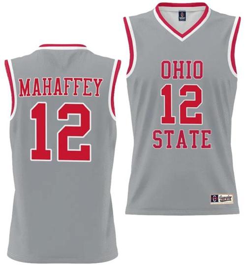 Youth GameDay Greats Evan Mahaffey Jersey #12 Ohio State Buckeyes College Basketball Lightweight Gray