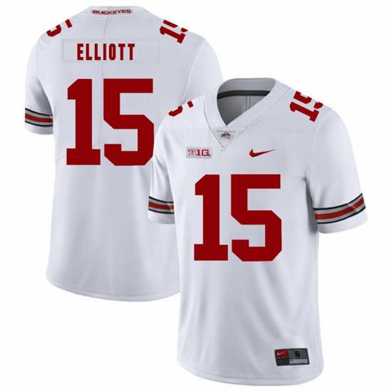 Women's Nike Ohio State Buckeyes #15 Ezekiel Elliott Football Jersey White