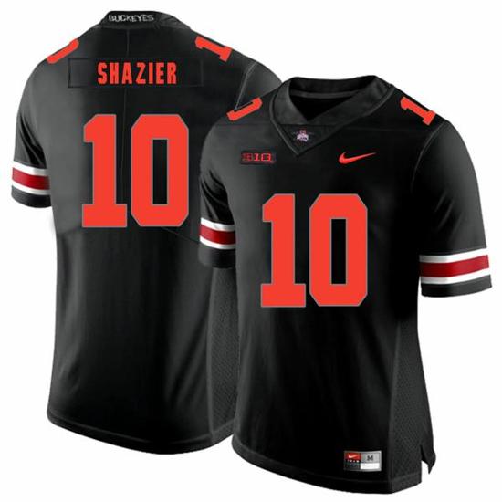 Women's Nike Ohio State Buckeyes #10 Ryan Shazier Football Jersey Black Shadow