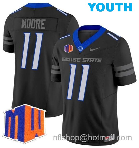 Youth Men's Kellen Moore Jersey #11 Boise State Broncos 2024 F.U.S.E. Vapor Limited College Football Stitched Black2828 Youth Men's Kellen Moore Jersey #11 Boise State Broncos 2024 F.U.S.E. Vapor Limited College Football Stitched Black2828