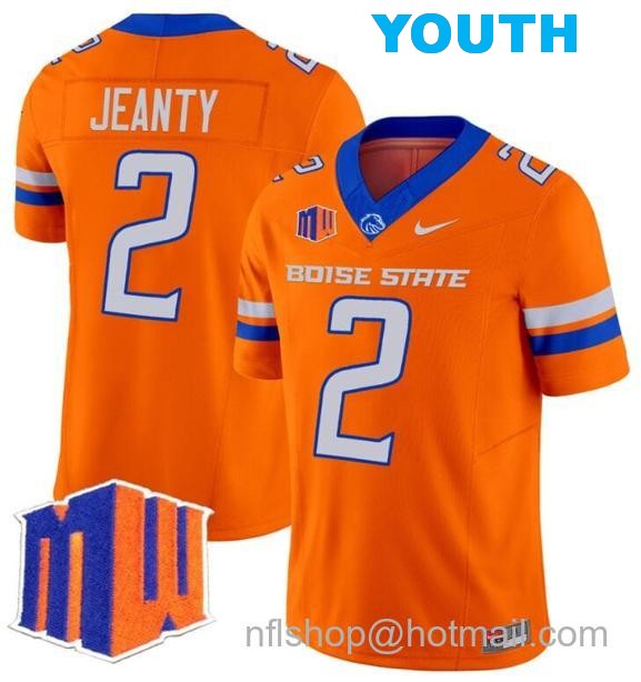 Youth Men's Ashton Jeanty Jersey #2 Boise State Broncos 2024 F.U.S.E. Vapor Limited College Football Stitched Orange33 Youth Men's Ashton Jeanty Jersey #2 Boise State Broncos 2024 F.U.S.E. Vapor Limited College Football Stitched Orange33