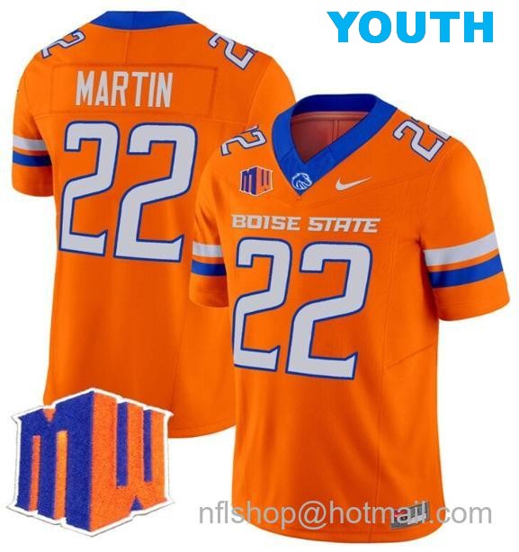 Youth Men's Doug Martin Jersey #22 Boise State Broncos 2024 F.U.S.E. Vapor Limited College Football Stitched Orange2525 Youth Men's Doug Martin Jersey #22 Boise State Broncos 2024 F.U.S.E. Vapor Limited College Football Stitched Orange2525