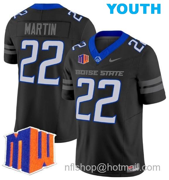 Youth Men's Doug Martin Jersey #22 Boise State Broncos 2024 F.U.S.E. Vapor Limited College Football Stitched Black2323 Youth Men's Doug Martin Jersey #22 Boise State Broncos 2024 F.U.S.E. Vapor Limited College Football Stitched Black2323
