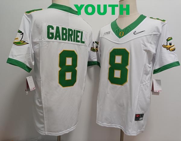 Youth Oregon Ducks #8 Dillon Gabriel White 2024 Vapor F.U.S.E. Limited College Football Jersey Youth Oregon Ducks #8 Dillon Gabriel White 2024 Vapor F.U.S.E. Limited College Football Jersey
