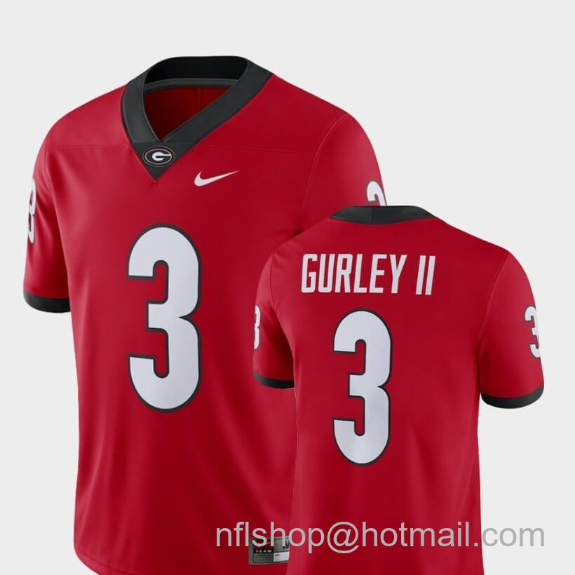 Men's Nike Georgia Bulldogs #3 Todd Gurley II Alumni Football Game Player Red Jersey