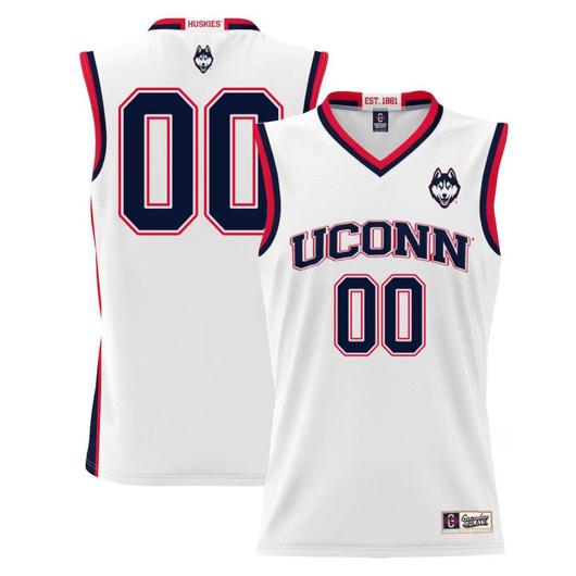 Men's Custom UConn Huskies Jersey College Basketball Name and Number White Men's Custom UConn Huskies Jersey College Basketball Name and Number White