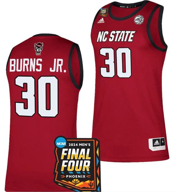 Men's DJ Burns Jr Jersey #30 NC State Wolfpack 2024 NCAA March Madness Final Four Basketball Red Men's DJ Burns Jr Jersey #30 NC State Wolfpack 2024 NCAA March Madness Final Four Basketball Red