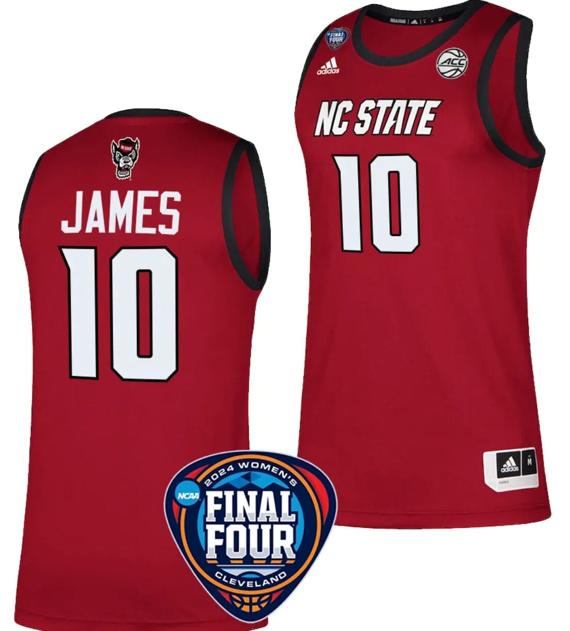 Men's Aziaha James Jersey #10 NC State Wolfpack Basketball 2024 NCAA March Madness Final Four Red Men's Aziaha James Jersey #10 NC State Wolfpack Basketball 2024 NCAA March Madness Final Four Red