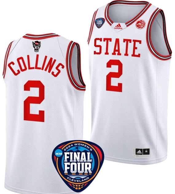 Men's Mimi Collins Jersey #2 NC State Wolfpack Basketball 2024 NCAA March Madness Final Four White Men's Mimi Collins Jersey #2 NC State Wolfpack Basketball 2024 NCAA March Madness Final Four White