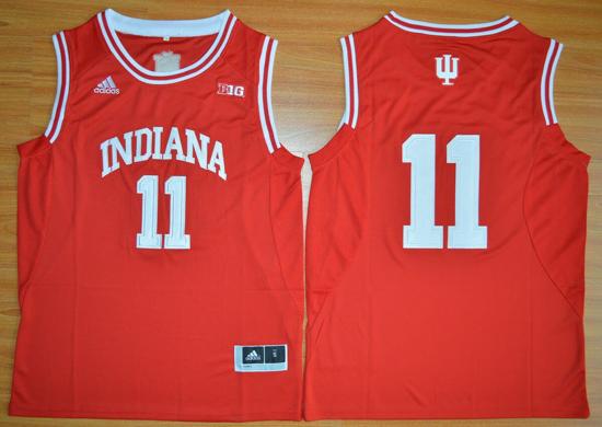 Men's Indiana Hoosiers #11 Isiah Thomas NCAA Basketball Jersey White Red Men's Indiana Hoosiers #11 Isiah Thomas NCAA Basketball Jersey White Red