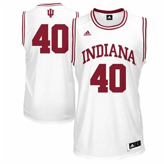 Men's Indiana Hoosiers #40 Cody Zeller NCAA Basketball Jersey White Men's Indiana Hoosiers #40 Cody Zeller NCAA Basketball Jersey White