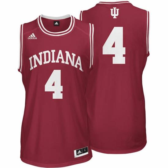 Men's Indiana Hoosiers #4 Victor Oladipo NCAA Basketball Jersey White Red Men's Indiana Hoosiers #4 Victor Oladipo NCAA Basketball Jersey White Red