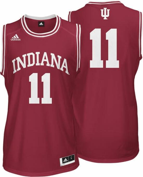 Men's Indiana Hoosiers #11 Isiah Thomas NCAA Basketball Jersey Red Logo Men's Indiana Hoosiers #11 Isiah Thomas NCAA Basketball Jersey Red Logo