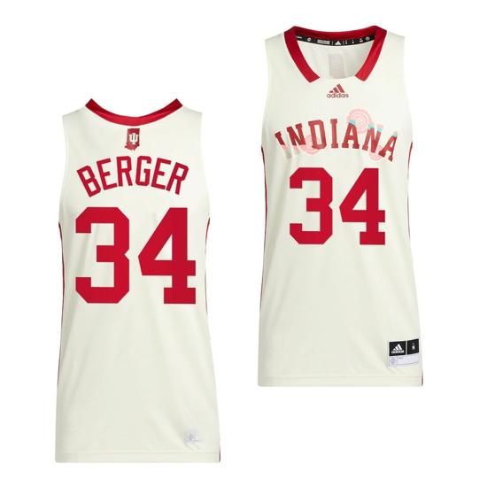 Men's Grace Berger Jersey Indiana Hoosiers College Basketball NCAA eligibility Jersey 2023 WNBA Draft White #34 Men's Grace Berger Jersey Indiana Hoosiers College Basketball NCAA eligibility Jersey 2023 WNBA Draft White #34