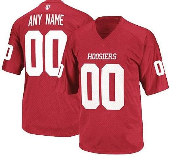 Men's Indiana Hoosiers Custom Jersey Name Number NCAA College Football Red