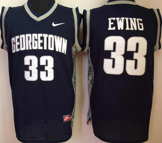 Men's Nike Georgetown Hoyas NAVY #33 Patrick Ewing NCAA Basketball Jersey Men's Nike Georgetown Hoyas NAVY #33 Patrick Ewing NCAA Basketball Jersey