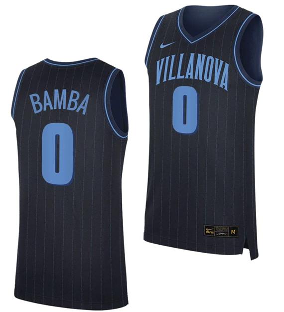 Men's Nike TJ Bamba Jersey #0 Villanova Wildcats Replica College Basketball 2023-24 Navy Men's Nike TJ Bamba Jersey #0 Villanova Wildcats Replica College Basketball 2023-24 Navy