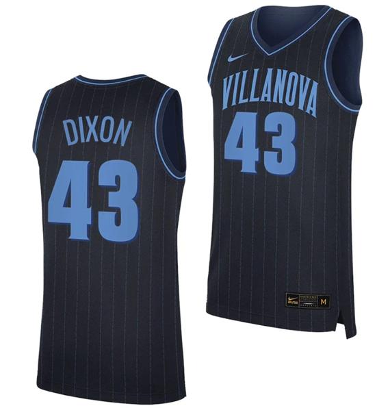 Men's Nike Eric Dixon Jersey #43 Villanova Wildcats Replica College Basketball 2023-24 Navy Men's Nike Eric Dixon Jersey #43 Villanova Wildcats Replica College Basketball 2023-24 Navy