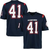 Men's Samford Bulldogs Custom Jersey Name Number College Football Stitched Navy Men's Samford Bulldogs Custom Jersey Name Number College Football Stitched Navy