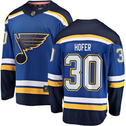 Men's Joel Hofer St. Louis Blues Home Breakaway Jersey