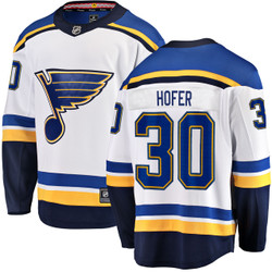 Men's Joel Hofer St. Louis Blues Away Breakaway Jersey