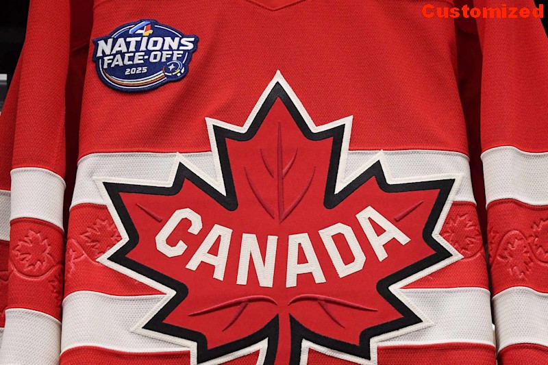Customized Men's Name Number Canada Team Red 2025 4 Nations Face-Off Hockey Stitched Jersey Customized Men's Name Number Canada Team Red 2025 4 Nations Face-Off Hockey Stitched Jersey