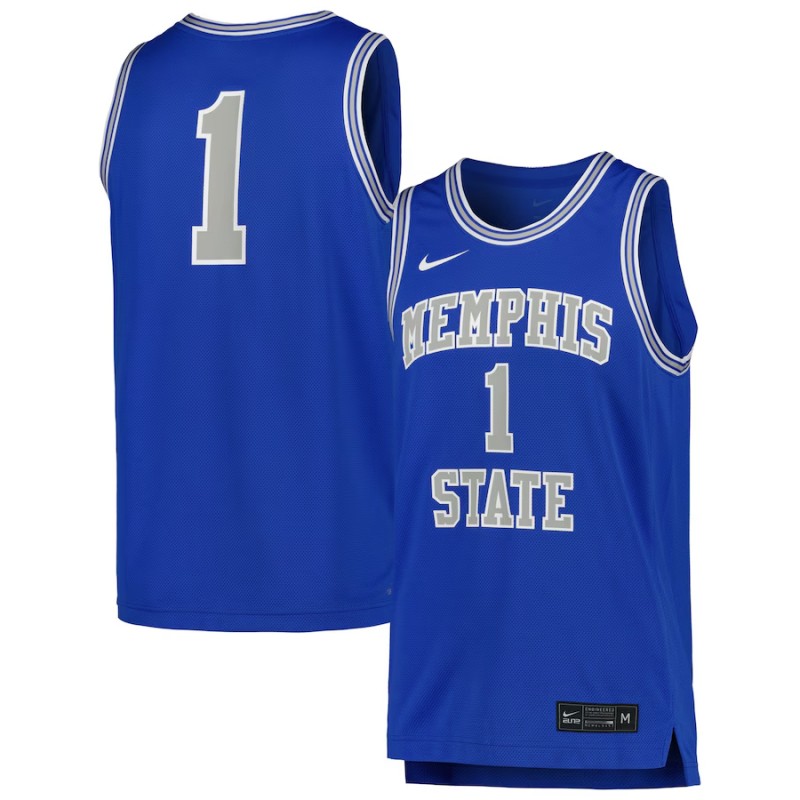 Nike Men's Memphis Tigers #1 Royal Replica Basketball Jersey