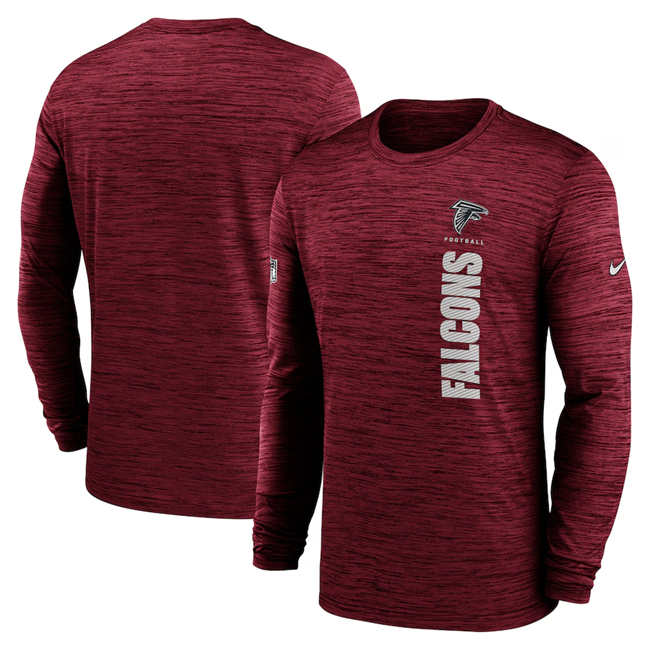 Men's Atlanta Falcons Red 2024 Sideline Team Velocity Performance Long Sleeve T-Shirt Men's Atlanta Falcons Red 2024 Sideline Team Velocity Performance Long Sleeve T-Shirt