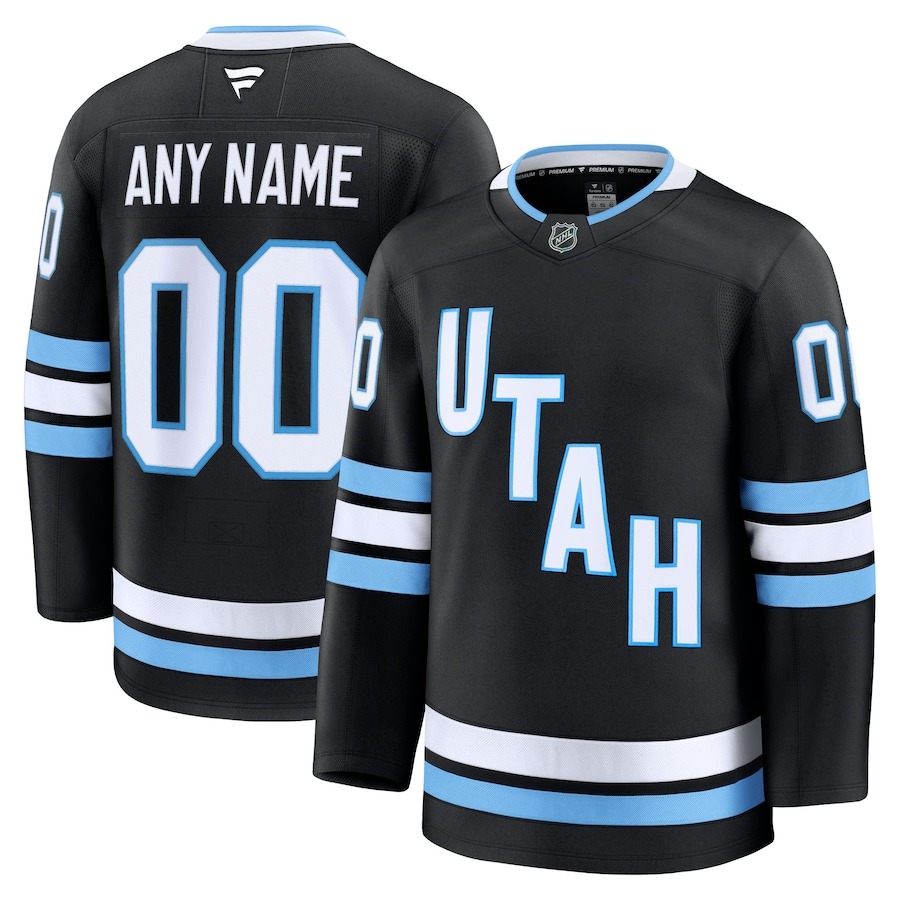 Men's Utah Hockey Club ACTIVE PLAYER Custom Black Stitched Jersey Men's Utah Hockey Club ACTIVE PLAYER Custom Black Stitched Jersey