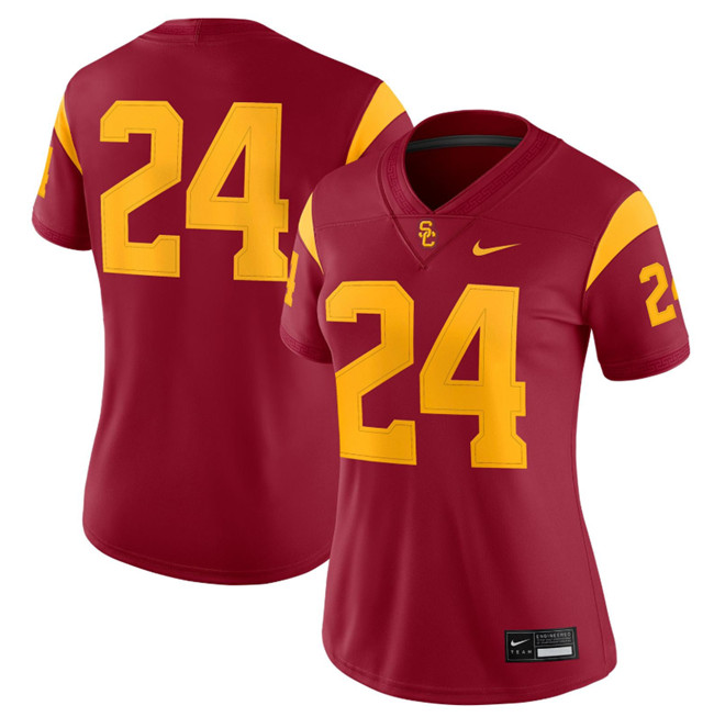 Women's USC Trojans #24 Red Vapor Limited Stitched Football Jersey(Run Small) Women's USC Trojans #24 Red Vapor Limited Stitched Football Jersey(Run Small)