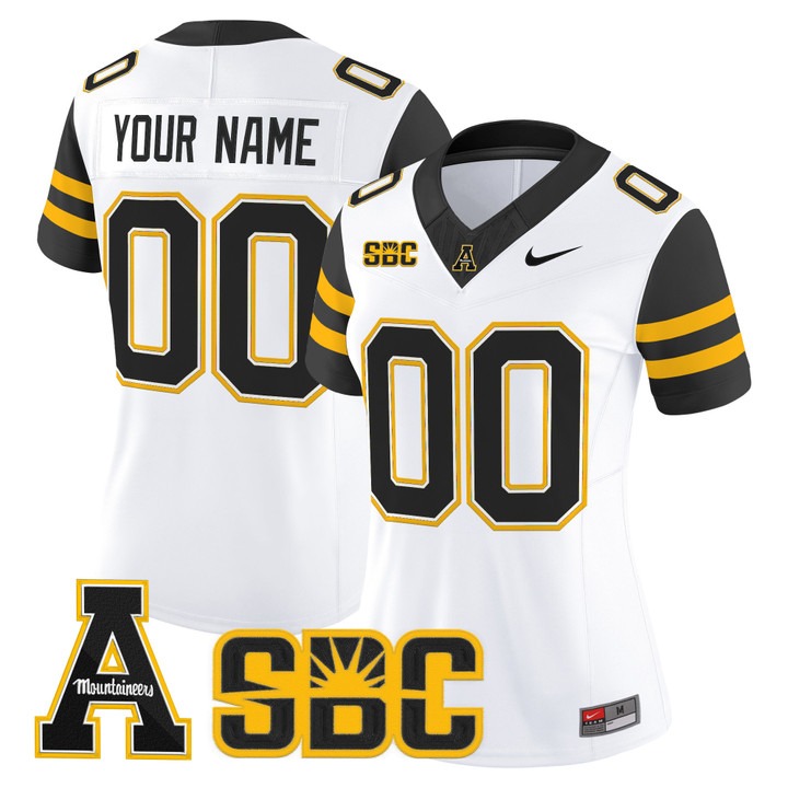 Women's App State Mountaineers football Custom Home White F.U.S.E. 2025 Nike Vapor Limited Stitched Jersey Women's App State Mountaineers football Custom Home White F.U.S.E. 2025 Nike Vapor Limited Stitched Jersey