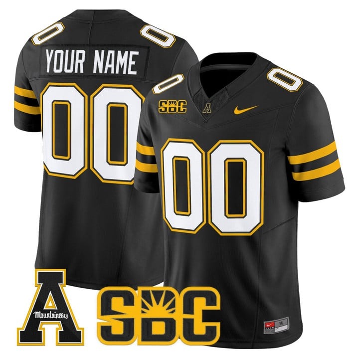 Men's Appalachian State Mountaineers football Custom Home Black F.U.S.E. 2025 Nike Vapor Limited Stitched Jersey Men's Appalachian State Mountaineers football Custom Home Black F.U.S.E. 2025 Nike Vapor Limited Stitched Jersey