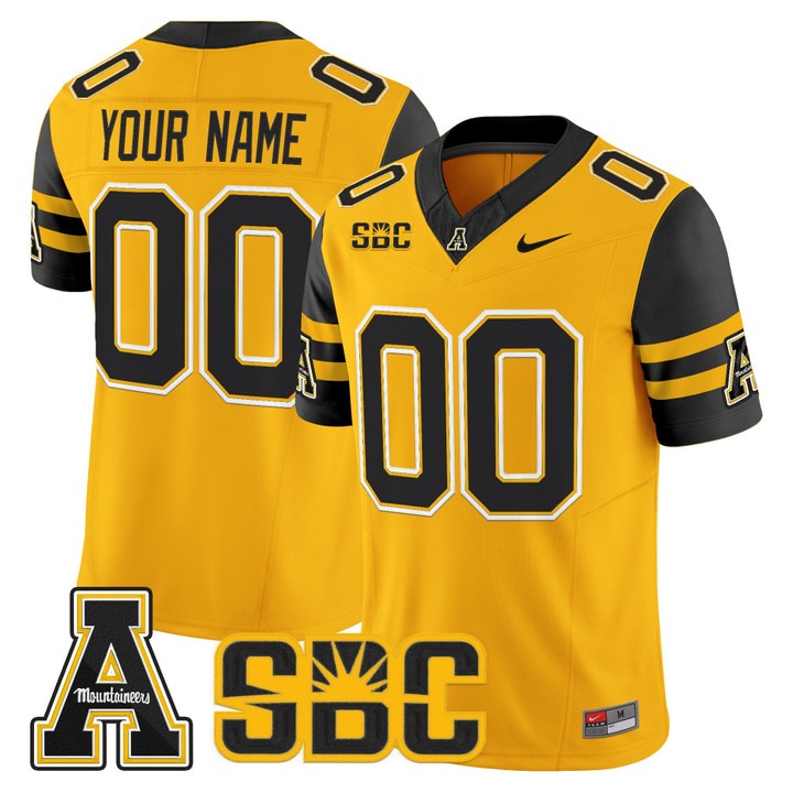 Men's Appalachian State Mountaineers football Custom Gold F.U.S.E. 2025 Nike Vapor Limited Stitched Jersey Men's Appalachian State Mountaineers football Custom Gold F.U.S.E. 2025 Nike Vapor Limited Stitched Jersey