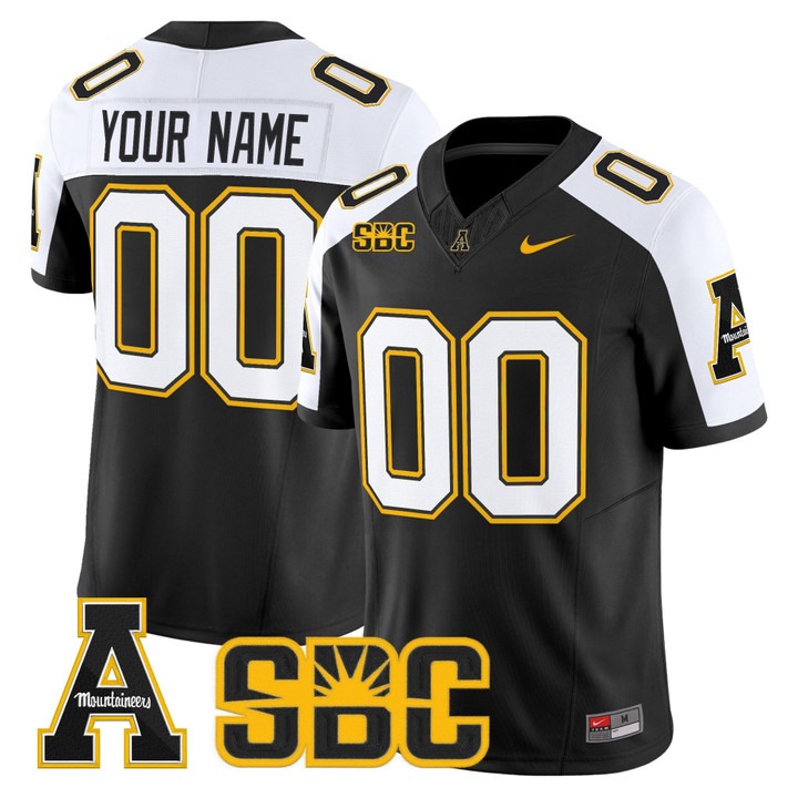 Men's Appalachian State Mountaineers football Custom Black Alternate F.U.S.E. 2025 Nike Vapor Limited Stitched Jersey Men's Appalachian State Mountaineers football Custom Black Alternate F.U.S.E. 2025 Nike Vapor Limited Stitched Jersey