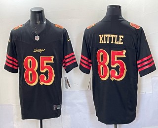 Men's San Francisco 49ers #85 George kittle Black 2025 F.U.S.E. 'Rivalries' Vapor Limited Stitched Football Jersey