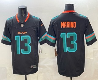 Men's Miami Dolphins #13 Dan Marino Dark Waters Nike 'Rivalries' 2025 F.U.S.E. Vapor Limited Jersey Men's Miami Dolphins #13 Dan Marino Dark Waters Nike 'Rivalries' 2025 F.U.S.E. Vapor Limited Jersey
