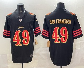 Men's San Francisco 49ers #49 San Francisco Black 2025 F.U.S.E. “Rivalries” Vapor Limited Stitched Football Jersey