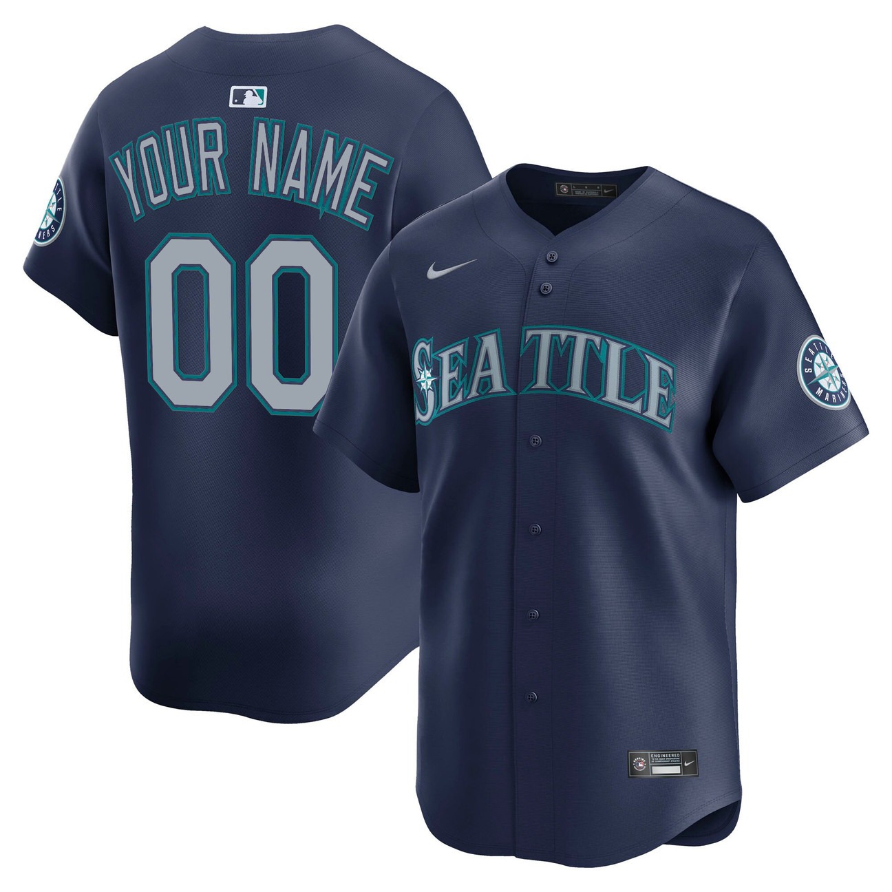 Men's Seattle Mariners Custom Navy 2025 Vapor Premier Limited Stitched Baseball Jersey Men's Seattle Mariners Custom Navy 2025 Vapor Premier Limited Stitched Baseball Jersey