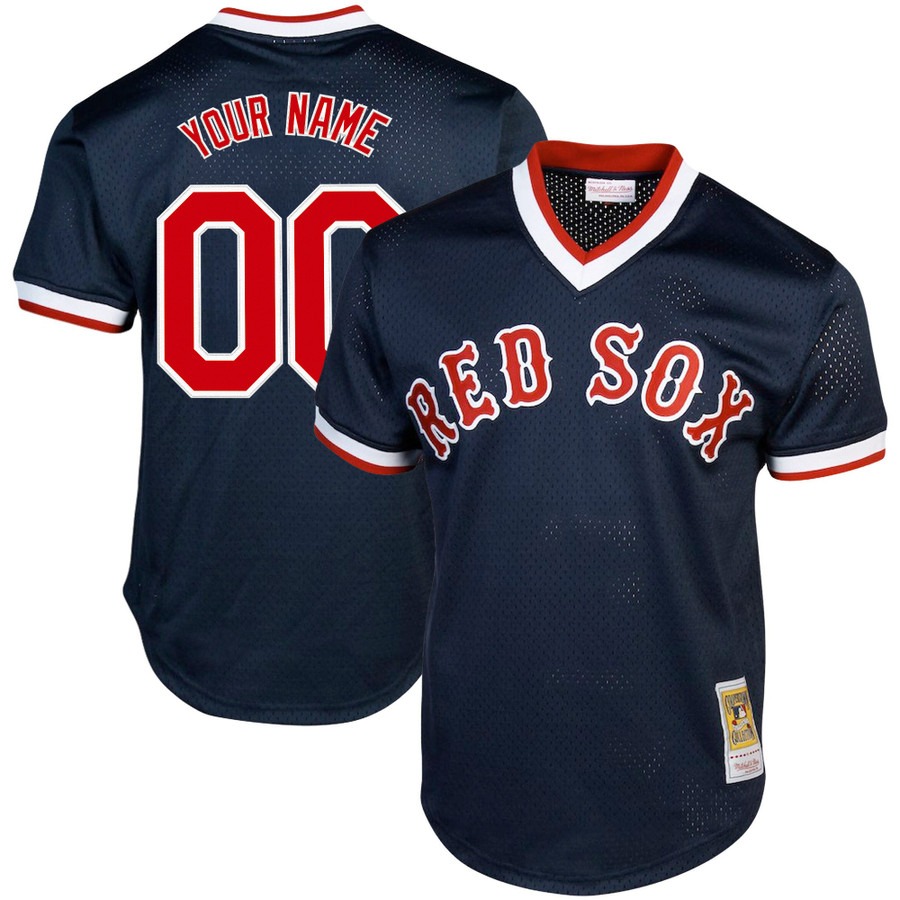 Men's Boston Red Sox Custom Navy Throwback Cooperstown Collection Stitched Baseball Jersey Men's Boston Red Sox Custom Navy Throwback Cooperstown Collection Stitched Baseball Jersey