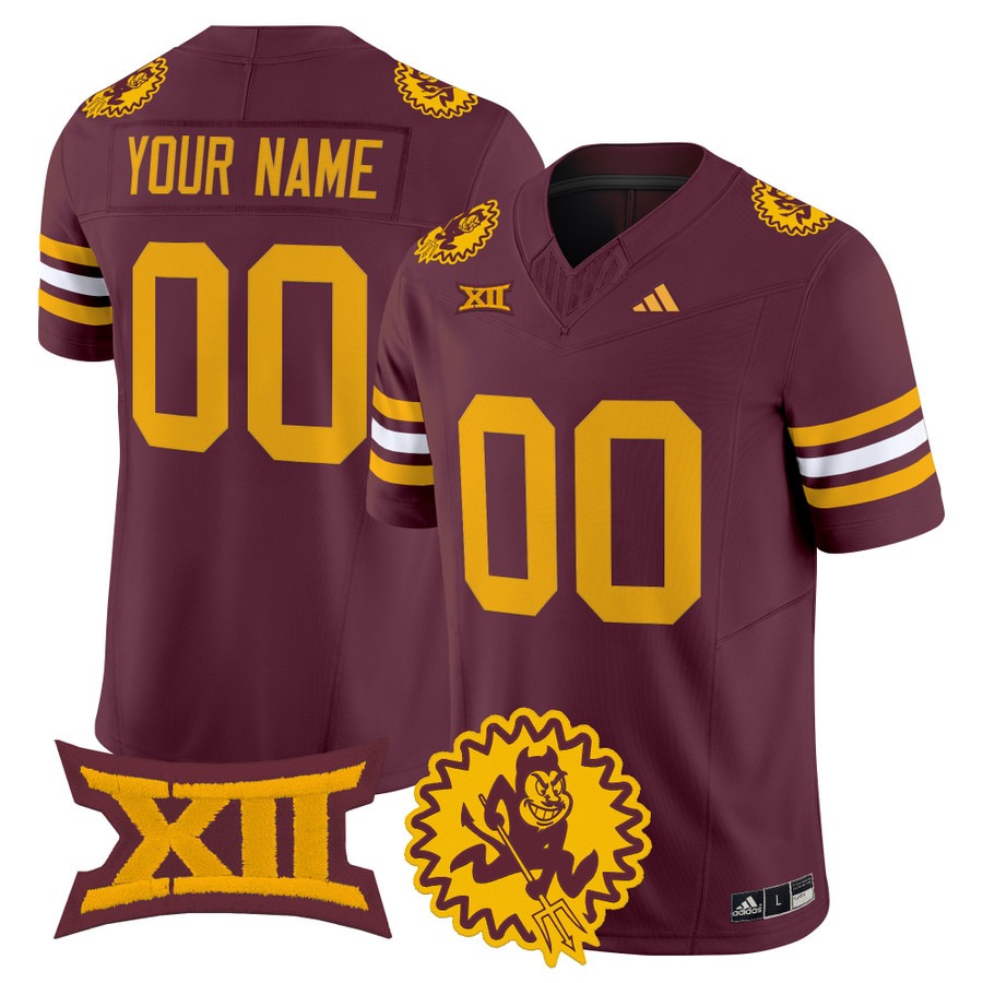 Men's Arizona State Sun Devils Custom Maroon 1975 Throwback Vapor F.U.S.E. Limited Stitched Football Jersey Men's Arizona State Sun Devils Custom Maroon 1975 Throwback Vapor F.U.S.E. Limited Stitched Football Jersey