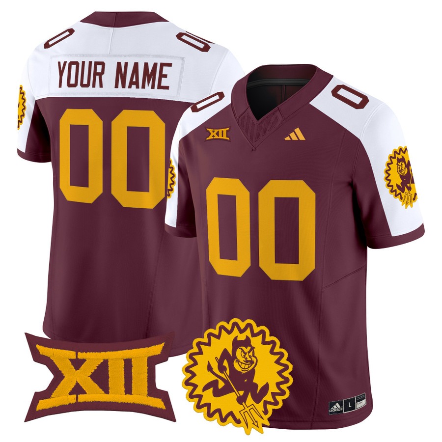 Men's Arizona State Sun Devils Custom Maroon Alternate 1975 Throwback Vapor F.U.S.E. Limited Stitched Football Jersey Men's Arizona State Sun Devils Custom Maroon Alternate 1975 Throwback Vapor F.U.S.E. Limited Stitched Football Jersey