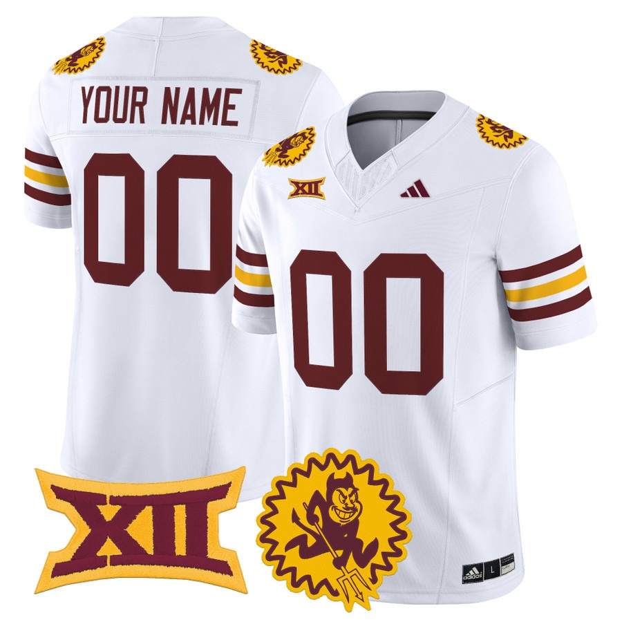 Men's Arizona State Sun Devils Custom White 1975 Throwback Vapor F.U.S.E. Limited Stitched Football Jersey Men's Arizona State Sun Devils Custom White 1975 Throwback Vapor F.U.S.E. Limited Stitched Football Jersey